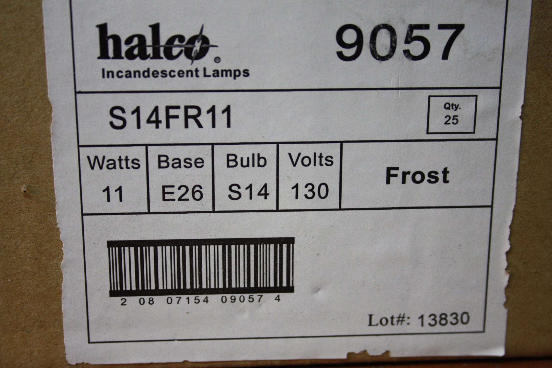 Lot of 25 Halco Incandescent Lamps 9057 S14FR11 Watts 11 Base E26 Bulb S14 Volts 130 Frost Freedom Finds Bazaar