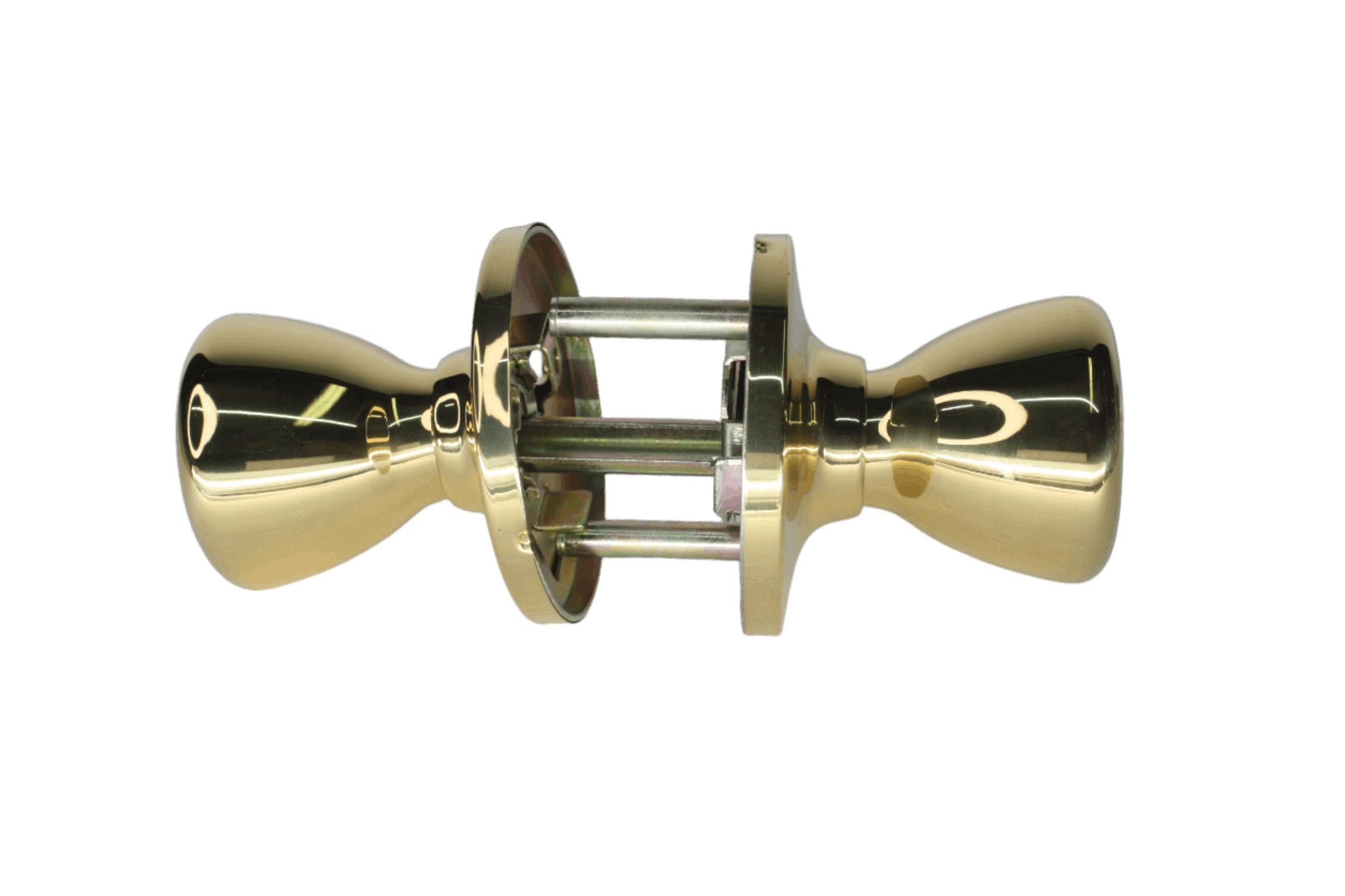 Lot of 2 Guard Security Hall & Closet Tubular Passage Lockset. Polished Brass. 2004B Freedom Finds Bazaar