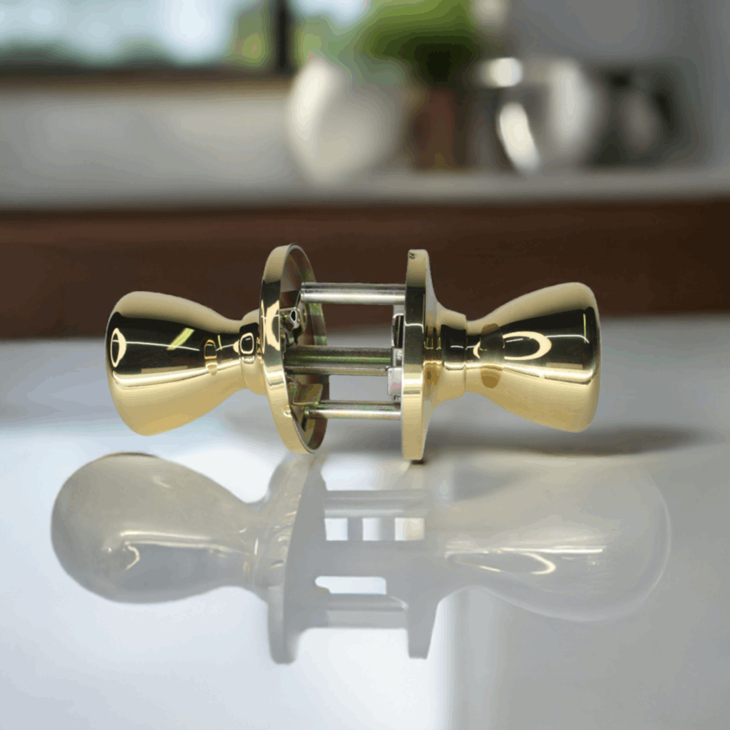 Lot of 2 Guard Security Hall & Closet Tubular Passage Lockset. Polished Brass. 2004B Freedom Finds Bazaar