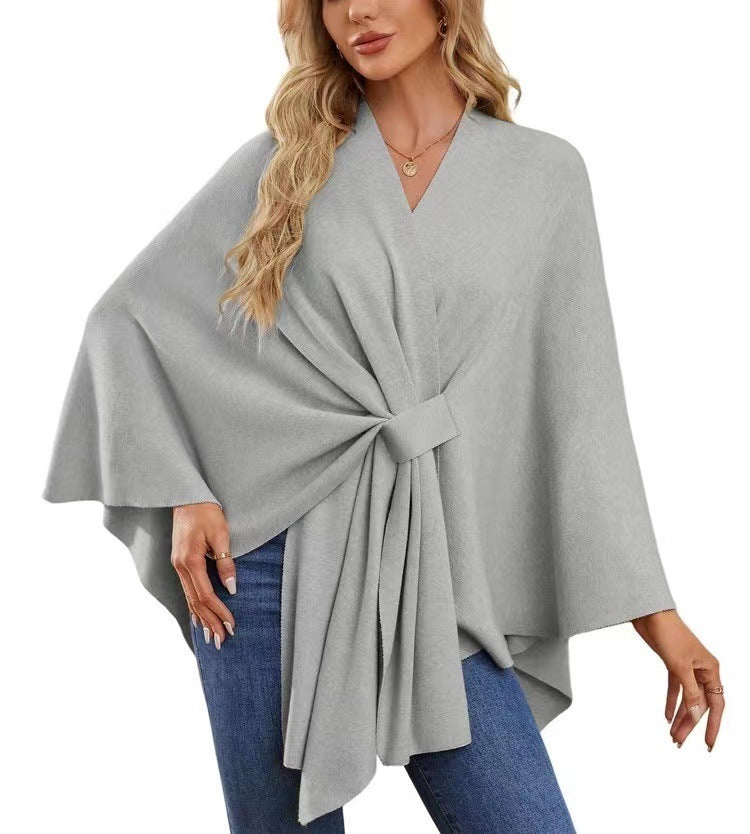 Loose V-neck Shawl Cape Fashionable Jacket