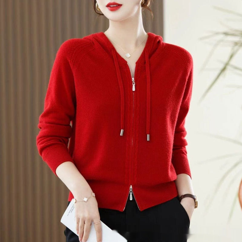 Outer Long-sleeves Loose Solid Color Base Sweater Coat