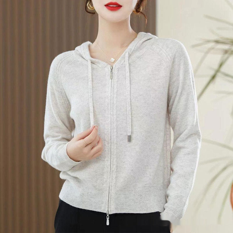 Outer Long-sleeves Loose Solid Color Base Sweater Coat