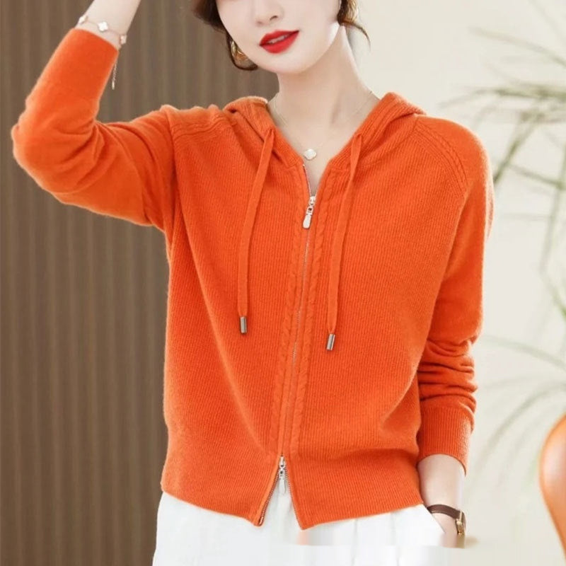 Outer Long-sleeves Loose Solid Color Base Sweater Coat