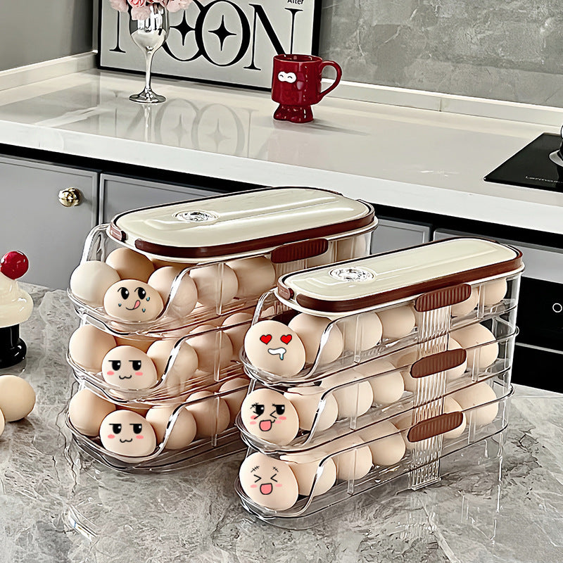 Storage Box Kitchen Refrigerator Multi-layer Transparent Egg Holder