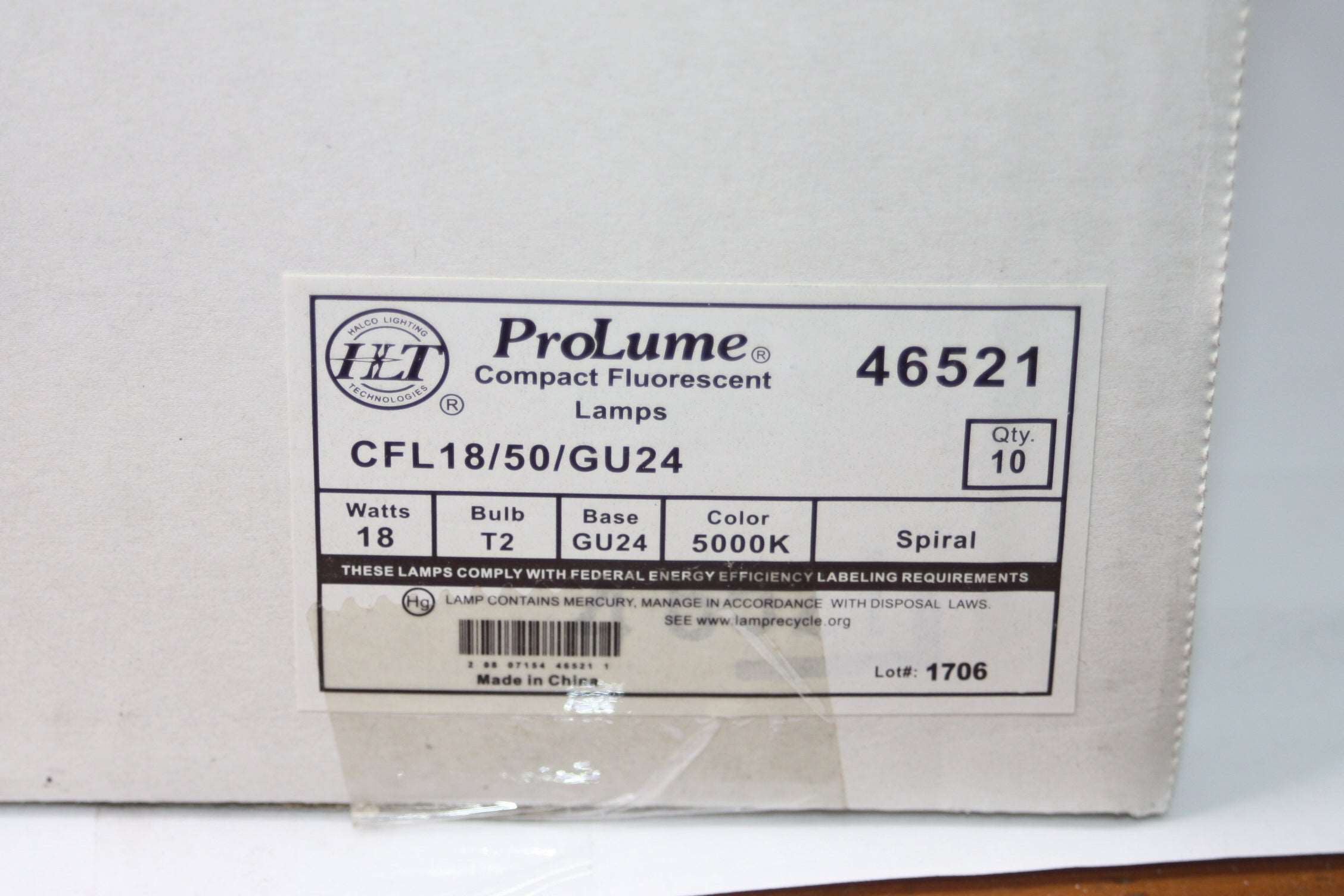 ProLume Compact Fluorescent Lamps 46521 CFL18/50/GU24 Watts 18 Bulb T2 Base GU24 Freedom Finds Bazaar