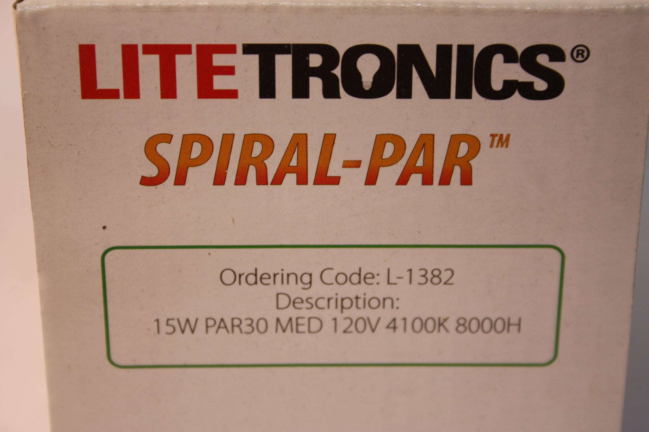 1 Pair LITETRONICS® TM SPIRAL-PAR30  L-1382  MED 120V 4100K 8000H 15W Freedom Finds Bazaar