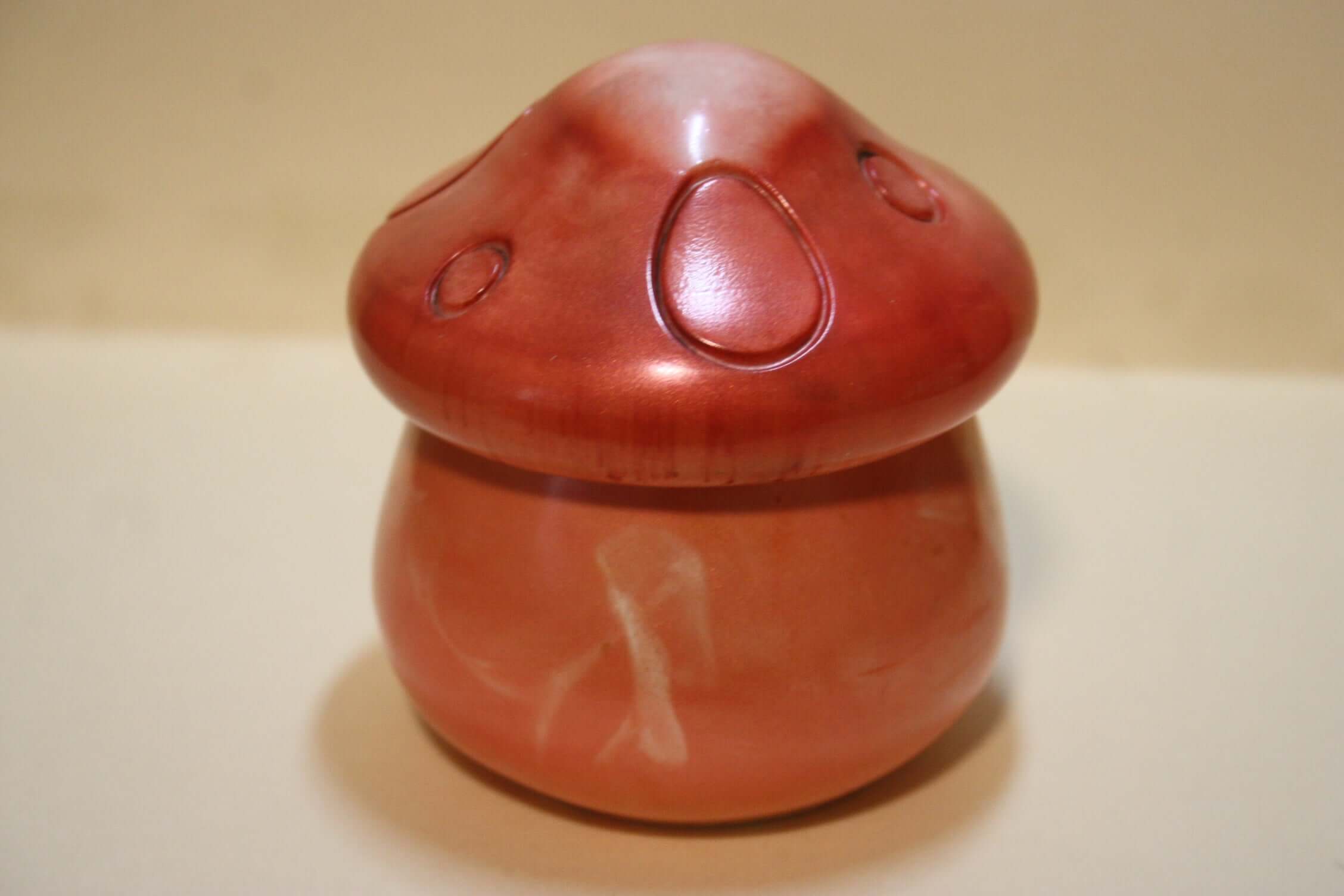 Resin Mushroom Figurine Trinket Box ,Mixed Color Unique