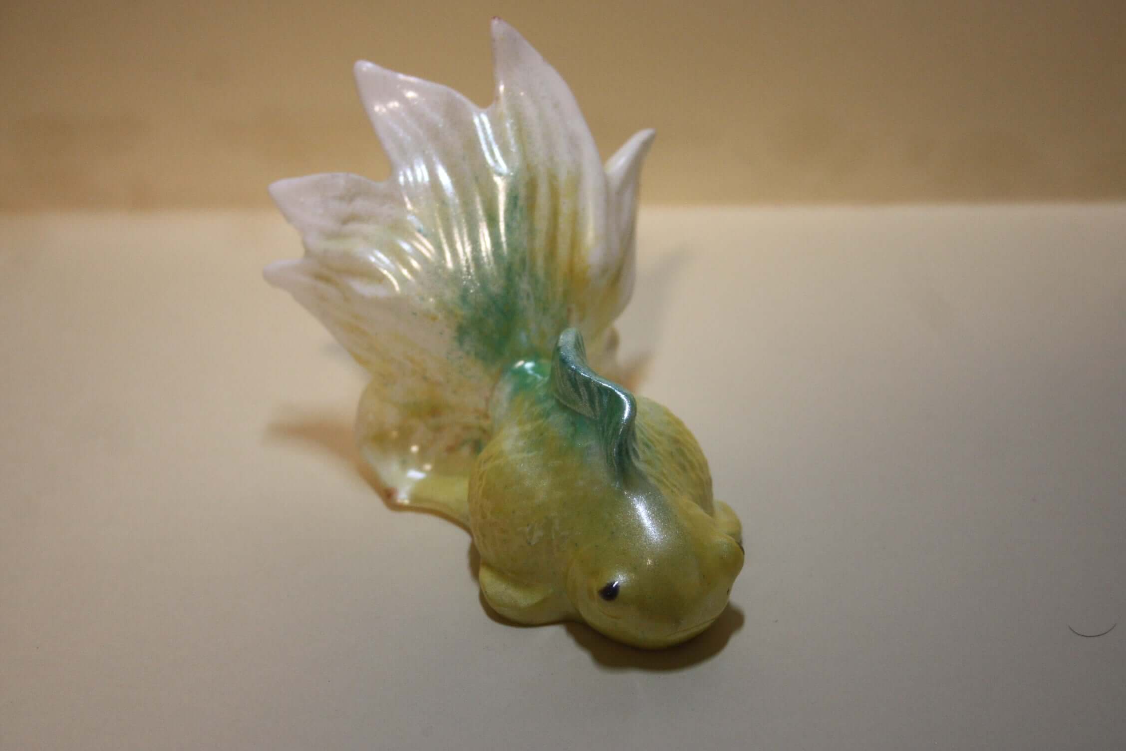 Resin Goldfish Figurine Trinket ,Mixed Color Unique