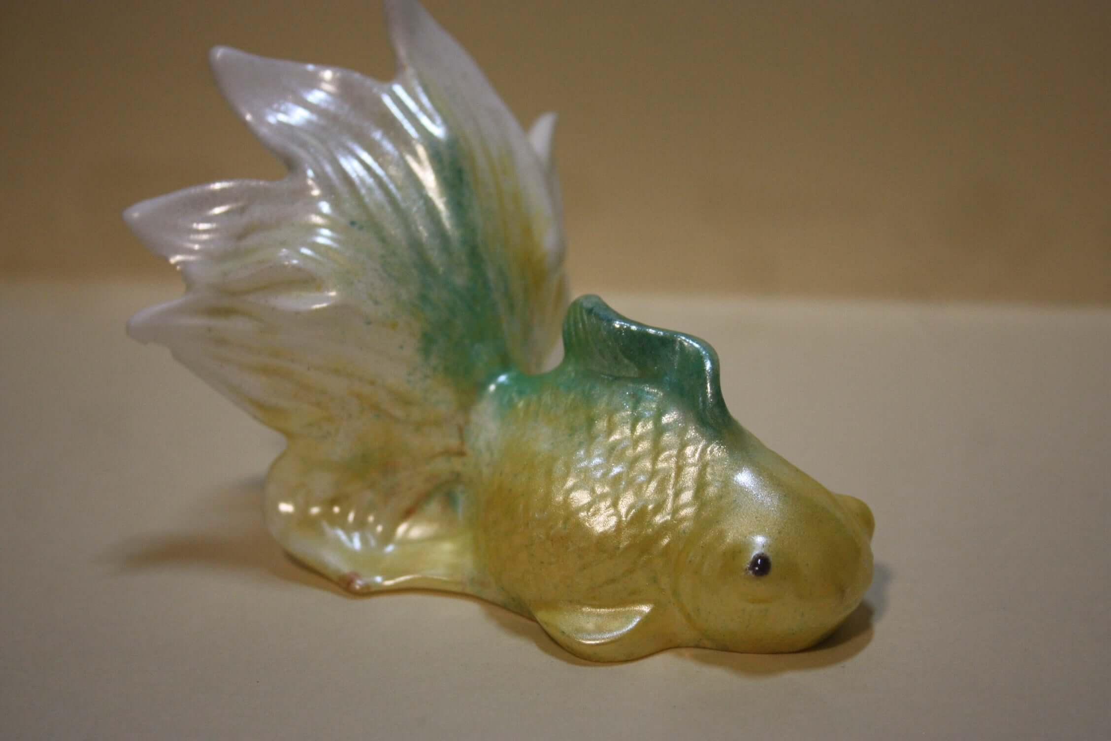 Resin Goldfish Figurine Trinket ,Mixed Color Unique