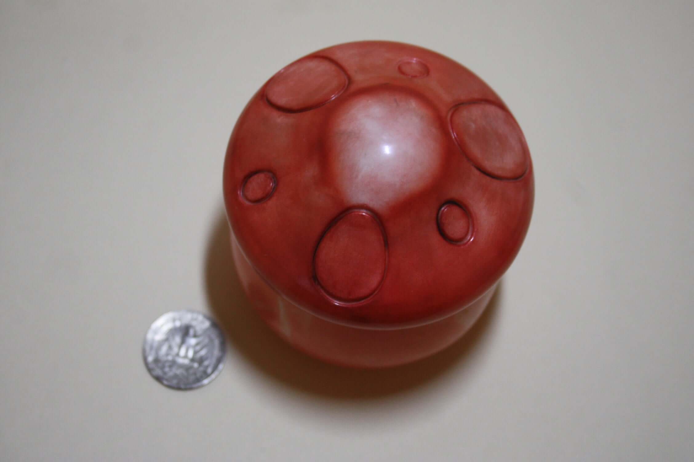 Resin Mushroom Figurine Trinket Box ,Mixed Color Unique