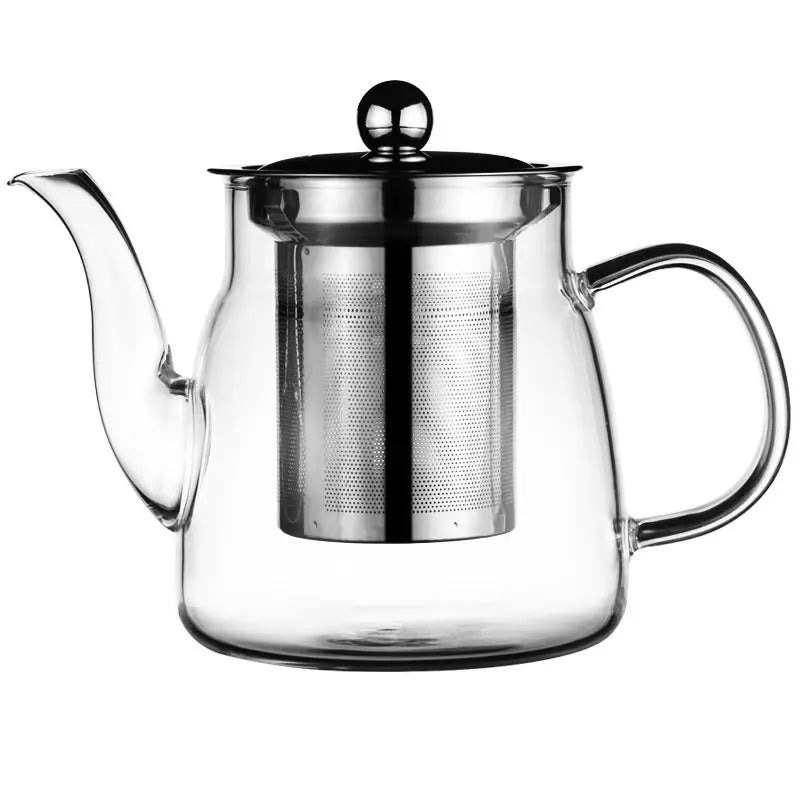 Stainless Steel Filter Liner Transparent Glass Scented Teapot - Image #4