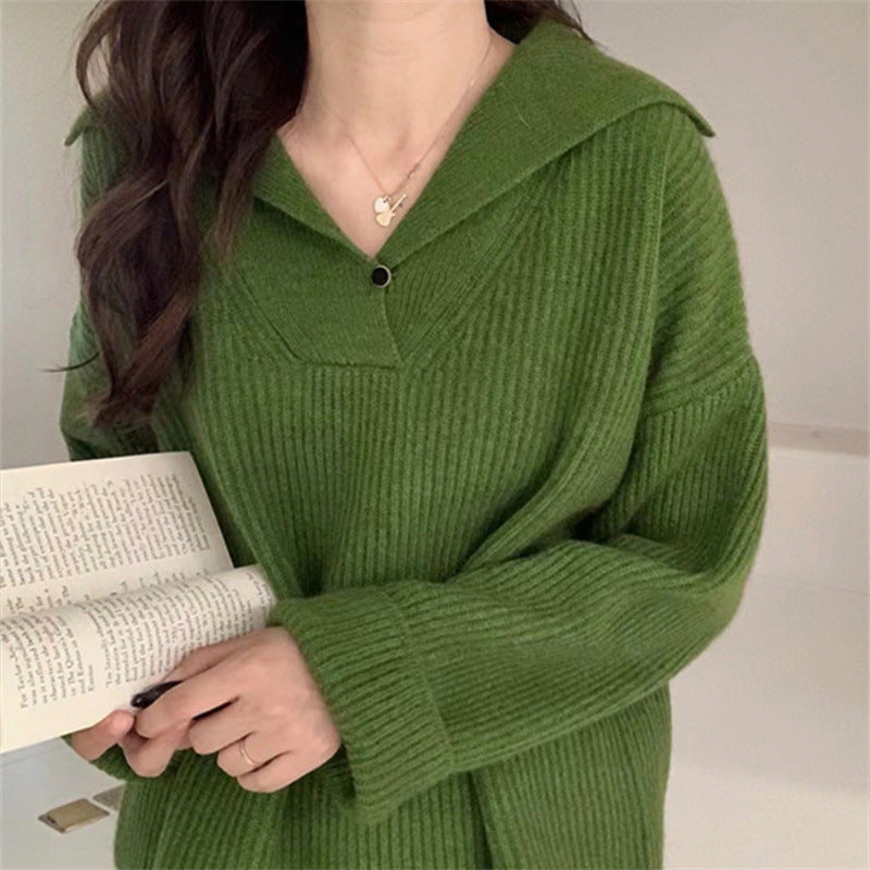 New Line Color Top Sweater Women's Clothing