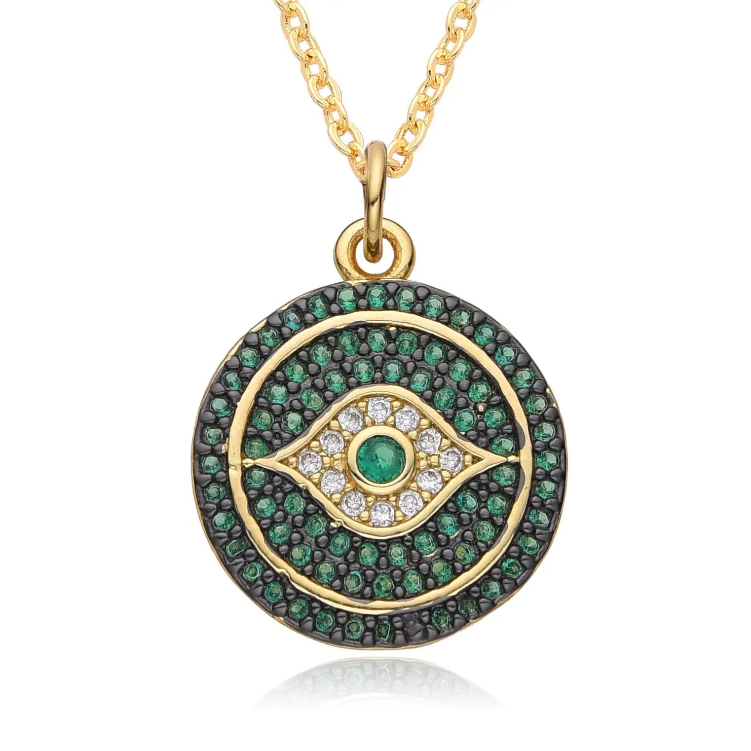 European And American Exaggerated Round Devil's Eye Necklace - Image #7