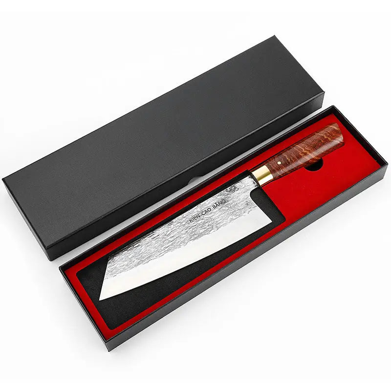 High Chromium Carbon Stainless Steel Kitchen Knife Solid Wood Handle - Image #5