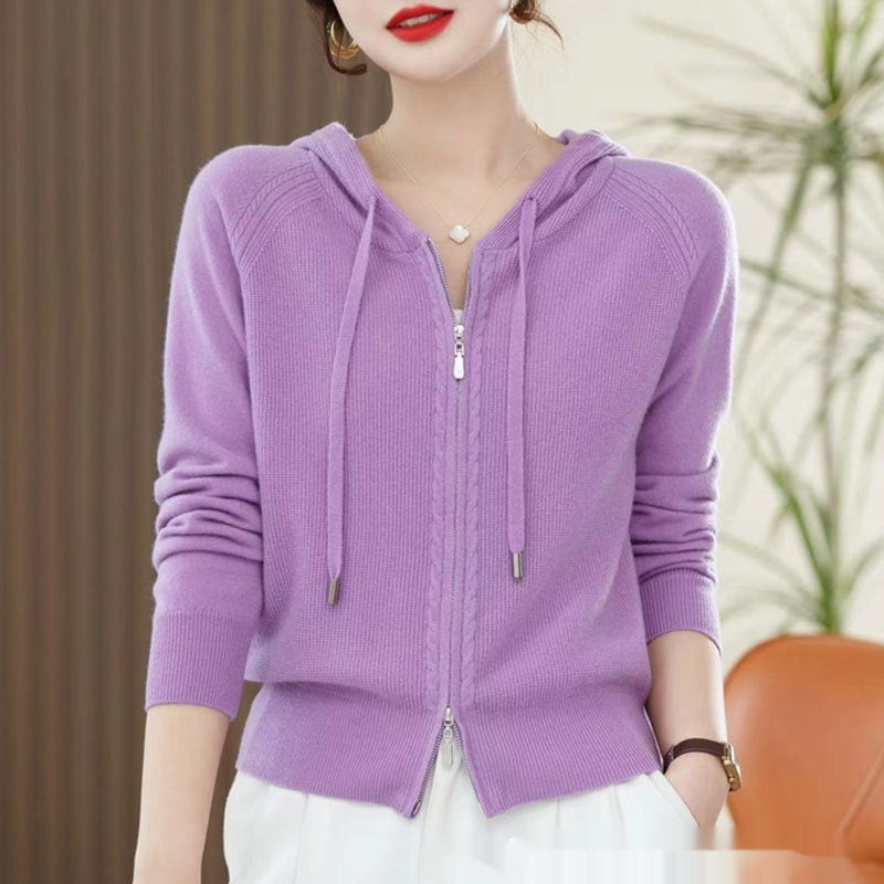 Outer Long-sleeves Loose Solid Color Base Sweater Coat