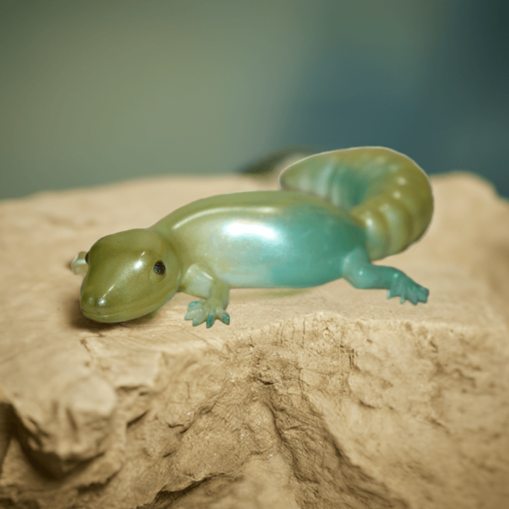 Resin Salamander Figurine Trinket ,Mixed Color Unique