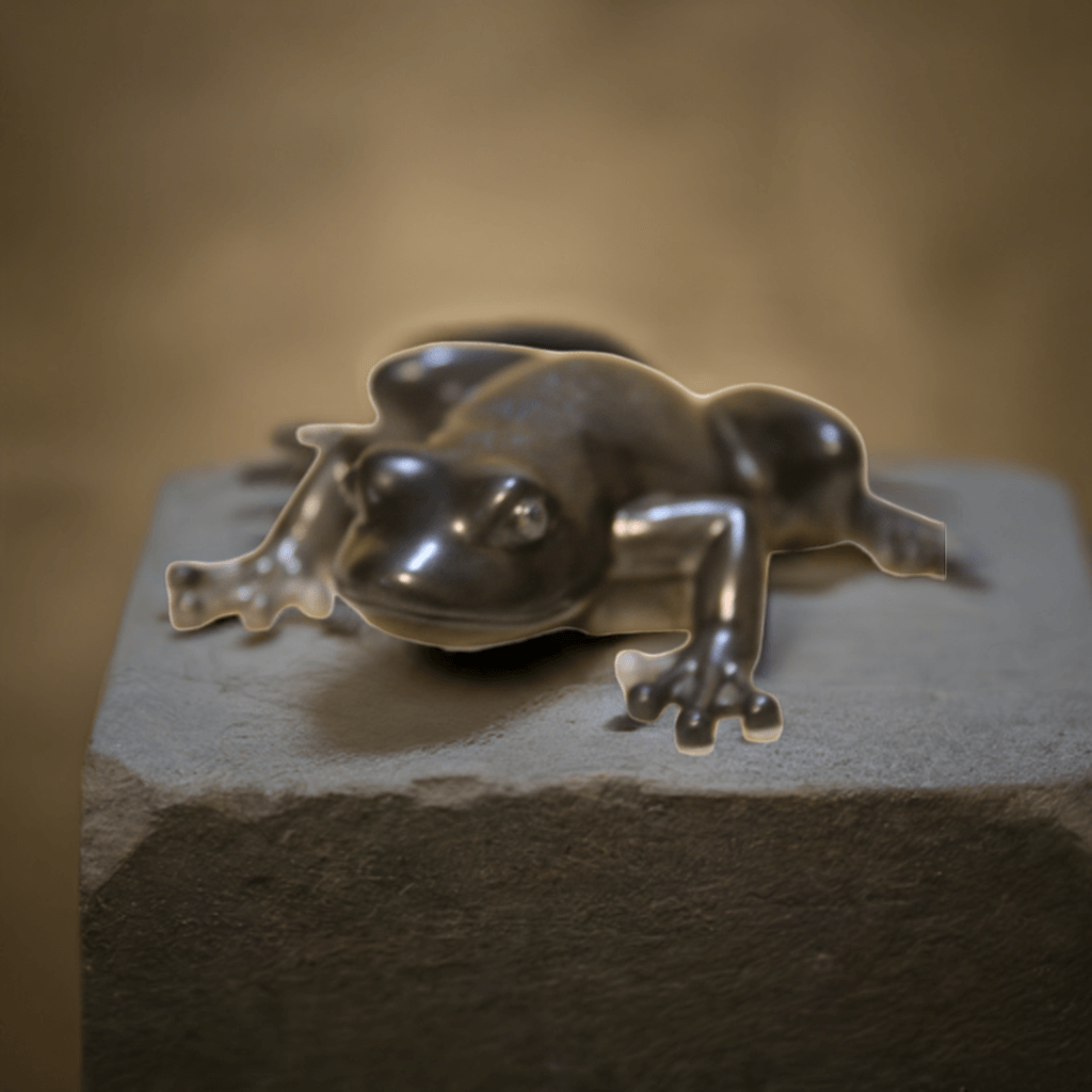 Resin Frog Figurine Trinket ,Mixed Color Unique