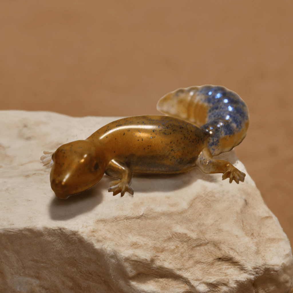 Resin Salamander Figurine Trinket ,Mixed Color Unique