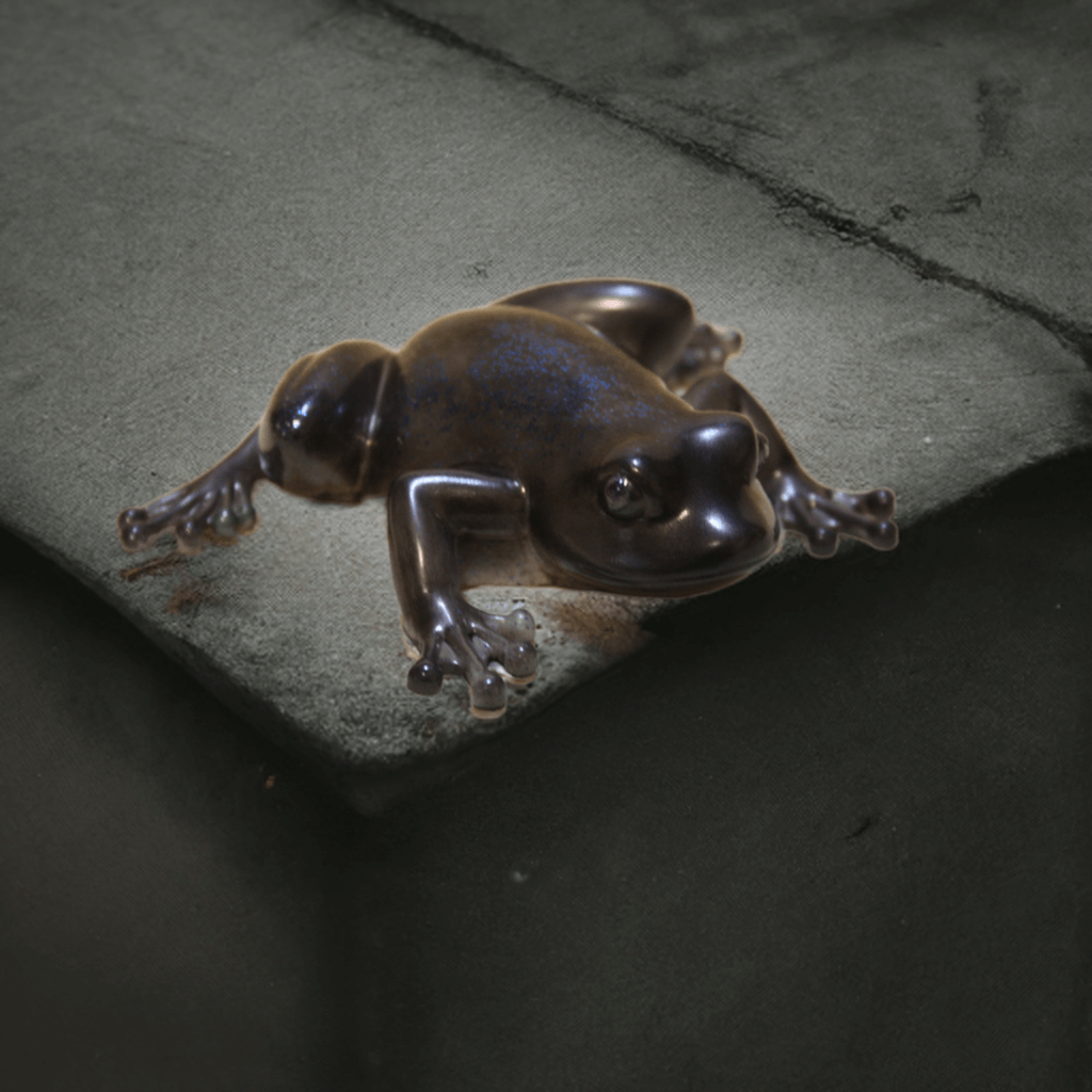 Resin Frog Figurine Trinket ,Mixed Color Unique