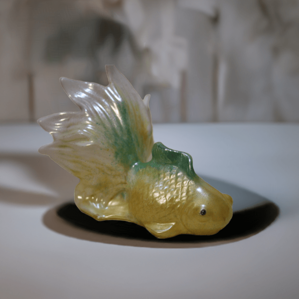 Resin Goldfish Figurine Trinket ,Mixed Color Unique