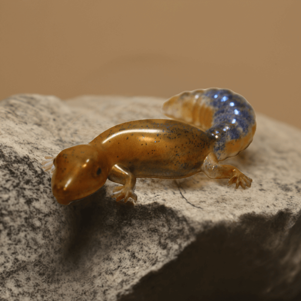 Resin Salamander Figurine Trinket ,Mixed Color Unique